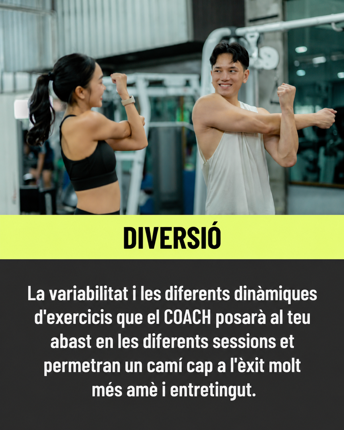 Diversió i entrenament al gimnàs