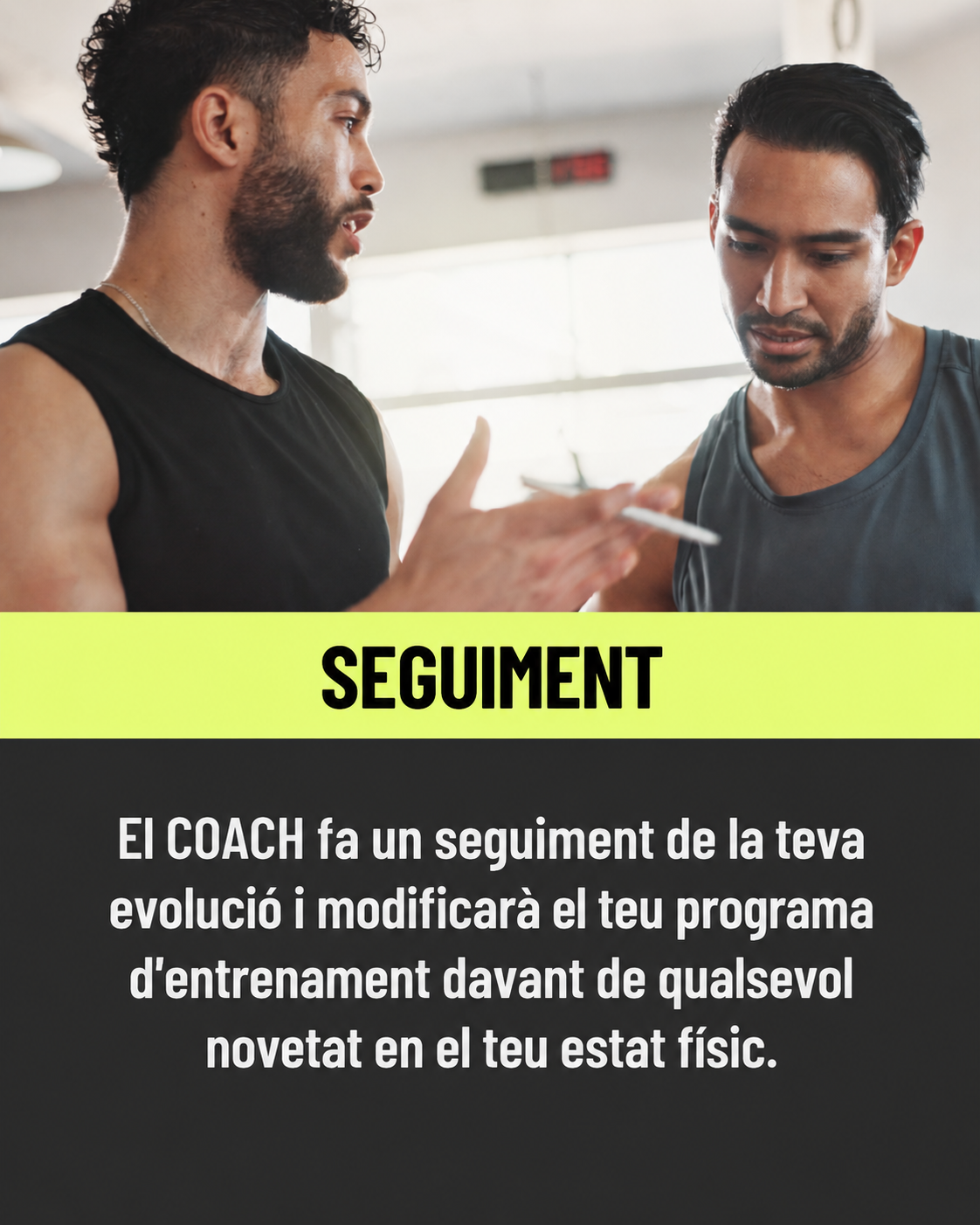 Seguiment del coach al gimnàs
